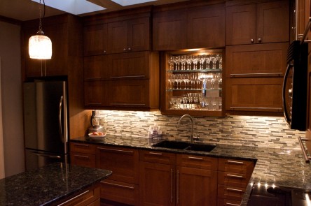 The Dunlap’s kitchen was re-designed and completely renovated with new cabinets, counters and appliances.